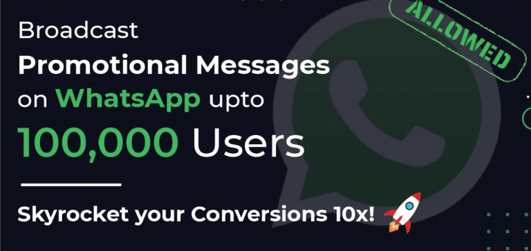 NOW Send promotional messages on WhatsApp to Unlimited users