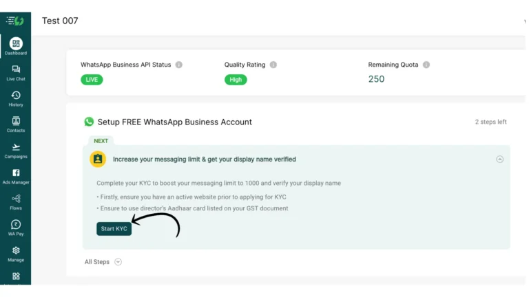 WhatsApp KYC Verification: Increase your WhatsApp Broadcast Limit